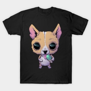 Corgi Eating Ice Cream Gift For Corgi Owners and for Corgi Lovers T-Shirt